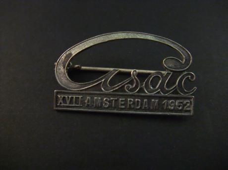 Cisac ( International Confederation of Societies of Authors and Composers) XVIII kunsttentoonstelling 1952 Amsterdam. Cisac komt op voor belangen van  toneelschrijvers  en regisseurs